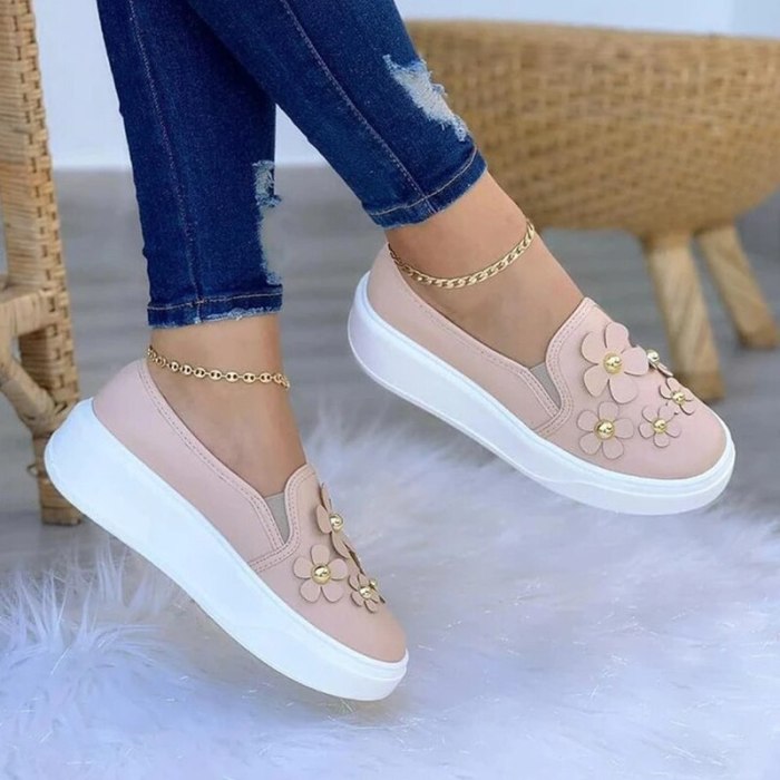 Spring Autumn Women Shoes Breathable Wear Resistant Floral Shoes Casual Fashion Women's Sneakers Running Shoes Vulcanized Shoes