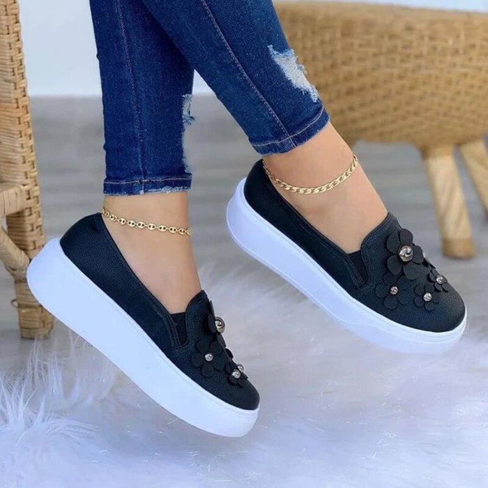 Spring Autumn Women Shoes Breathable Wear Resistant Floral Shoes Casual Fashion Women's Sneakers Running Shoes Vulcanized Shoes