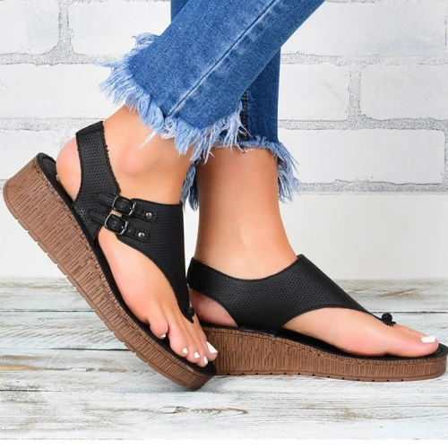 Women Sandals 2021 New Women Heels Sandals Platform Wedges Shoes For Women Summer Sandalias Mujer Casual Flip Flops Plus Size 43