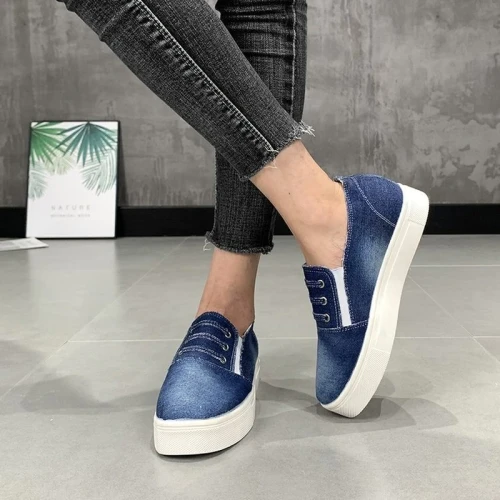 Autumn Canvas Shoes One-pedal Flat White Shoes Women's Sneakers Large Size Women's Shoes
