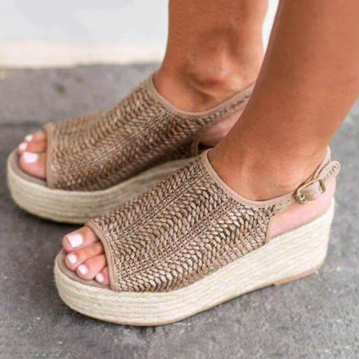 Summer Women Sandals Peep Toe Platform Sandals With 6CM Wedges Shoes Women Summer Sandals High Heels shoes
