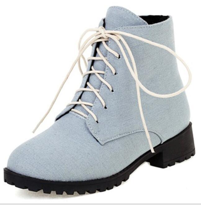 Big Size boots women shoes ankle boots for women ladies boots shoes woman winter Cross strap with flat round head