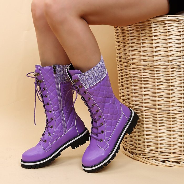 Fashion Non-Slip Rivet Knight Casual Zipper Boots