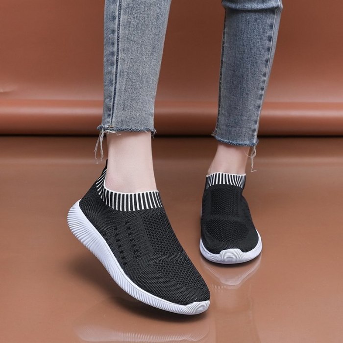 Spring New Plus Size Casual Flying Woven Sports Shoes Women Running Shoes  shoes woman  platform shoes