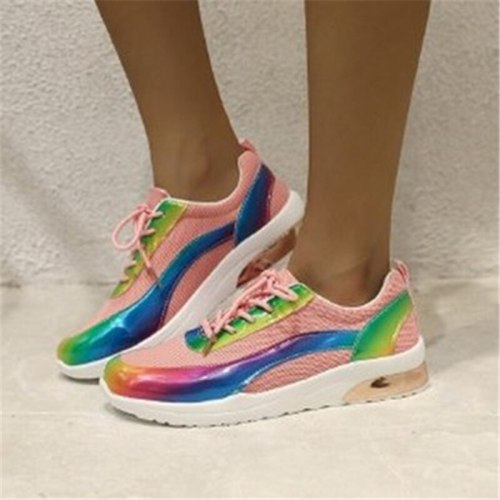 Mixed Color Women's Footwear Autumn Shoes For Woman Casual Sneakers Platform Shoes  Anti-slip Flats Vulcanize Shoe