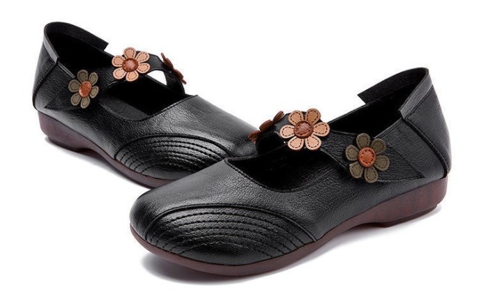 Women  Gladiator Sandals Round Toe Platform Vintage Shoes
