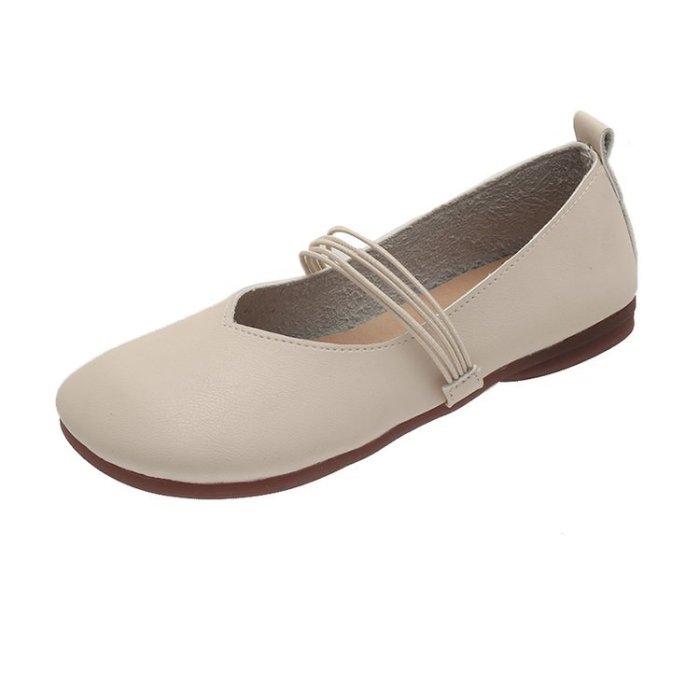 Women Simple Vintage Flat Heel Slip-on Shoes