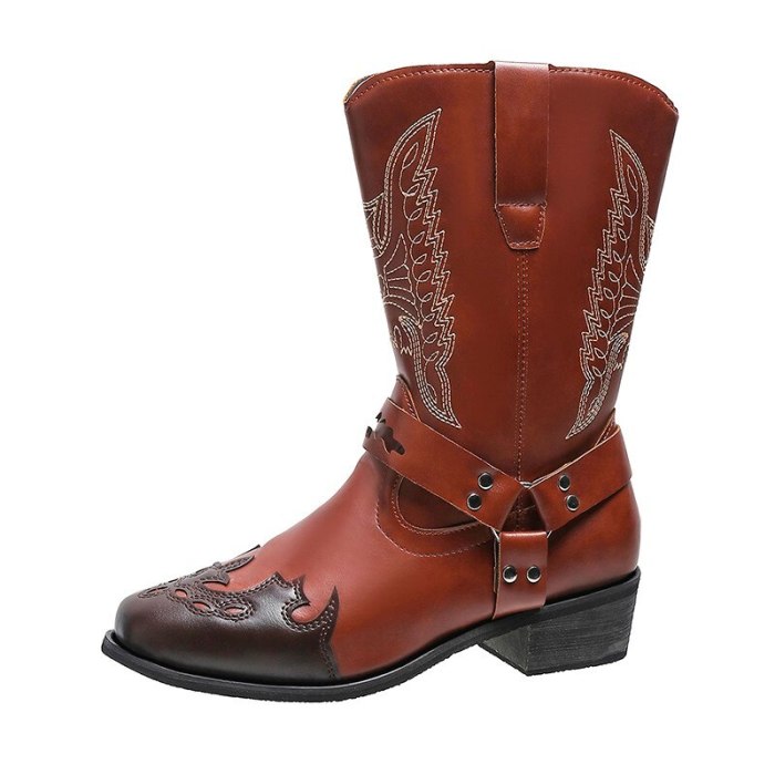 Women Shoes 2021 New Autumn Winter Pu Leather Snow Casual Warm Goth Motorcycle  Western Boots
