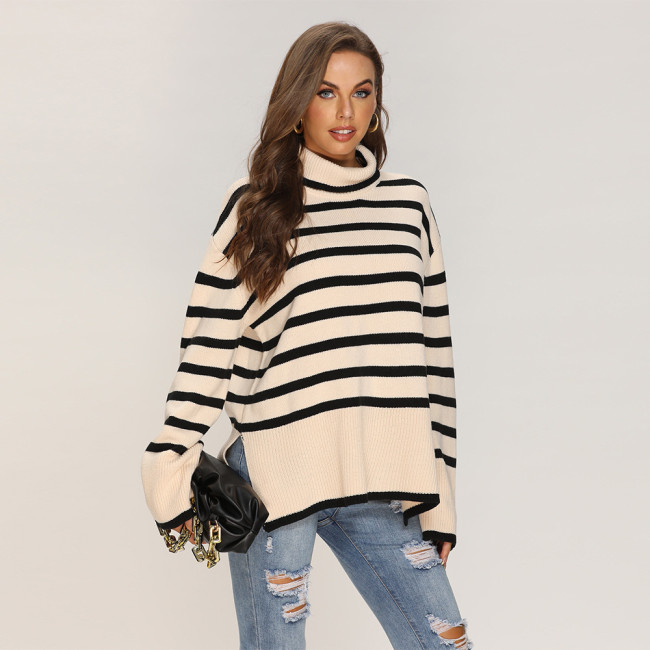 Women Autumn Turtle-neck Loose Sweaters
