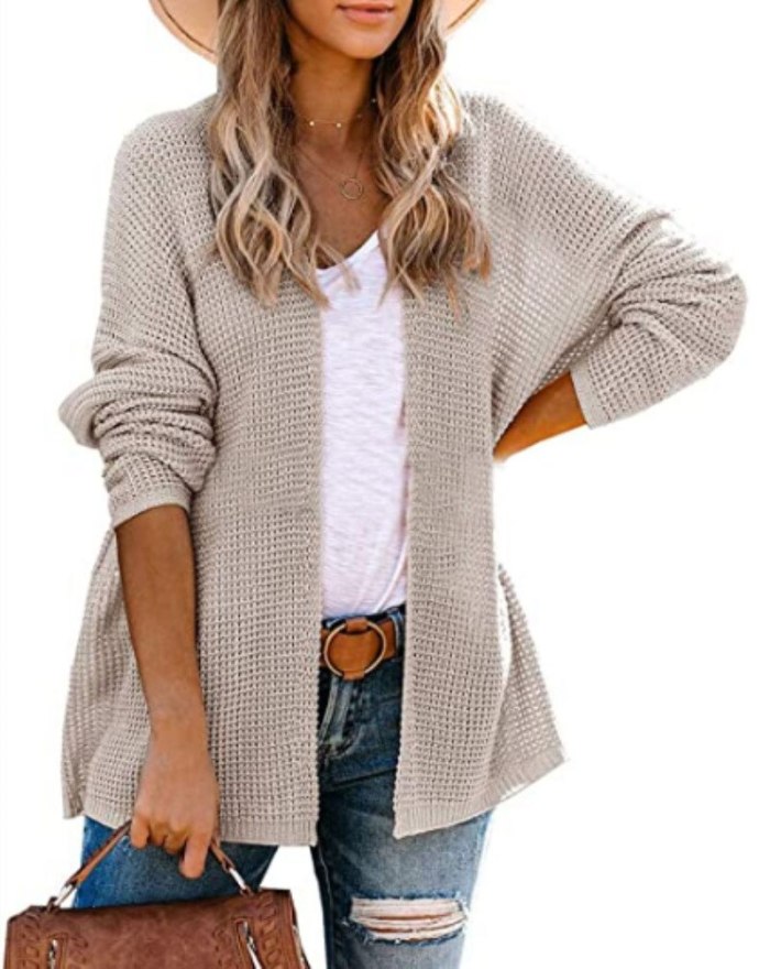 Autumn Casual Solid Knitted Cardigan