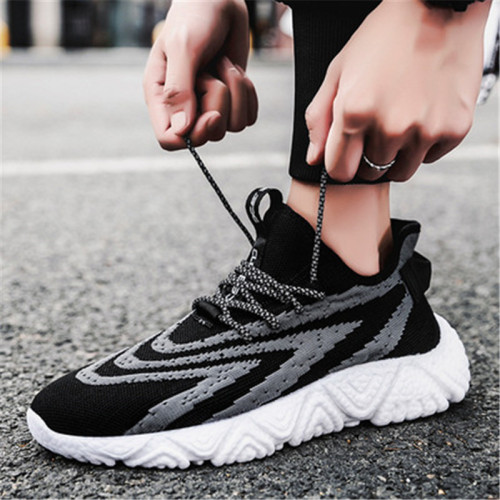 2021  Hip Hop Spring Summer Fashion Fly Weave Sneakers Lighted Breathable Men Casual Shoes Jogging Tenis Masculino Sneaker
