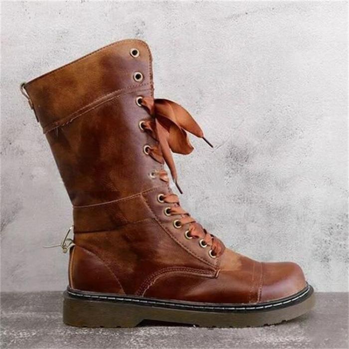 2021 new independent station foreign trade large size Knight boots  national style long tube Knight boots retro middle tube boots