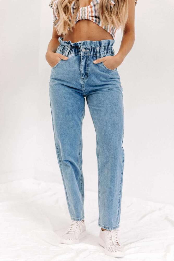Women's Fashion High Waist Loose Jeans