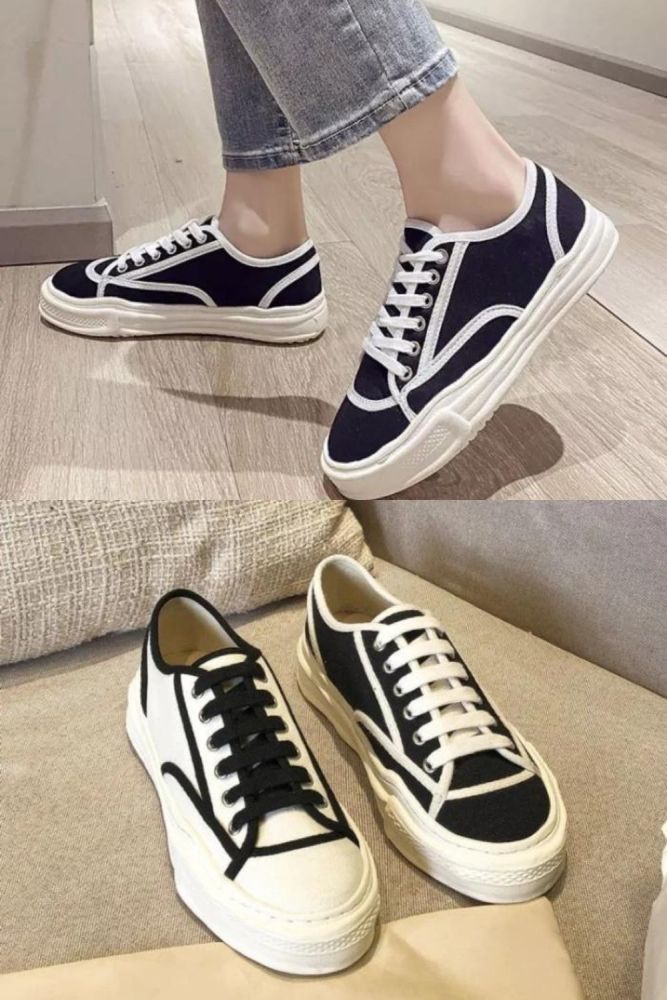 Women Shallow Canvas Shoes Teenagers Skateboard Sneakers Woman Spring Summer Flats  All Match