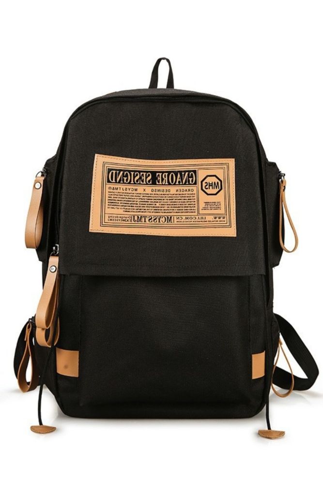 Backpack female Korean college fashion trend large capacity Oxford cloth backpack male junior high school students