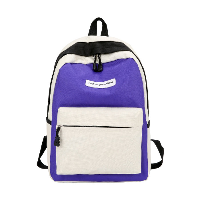 Canvas Backpack Hit color Back pack Women Casual Students School Bags Collenge Style Student Rucksack Bookbags
