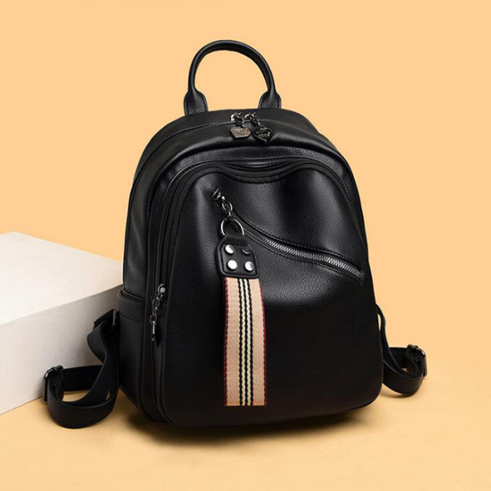 Fashion Leather Backpack Women Double Shoulder Bag Big Capacity Travel Backpacks Teenagers Boys Girls