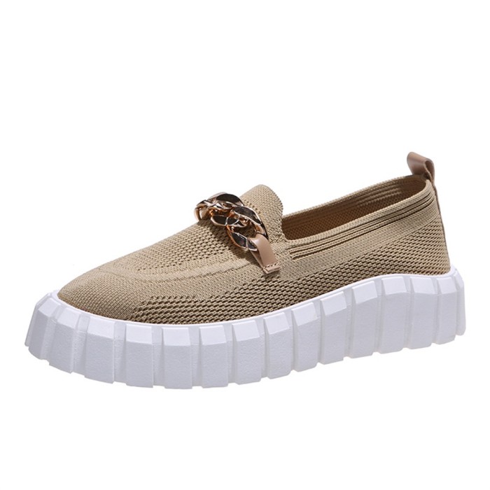 Women New Shallow Ladies Breathble Slip On Loafers Outdoor Casual Canvas Shoes