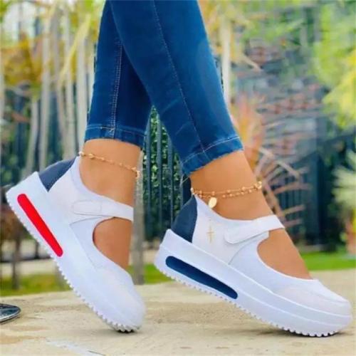 Women's Lace-Up Platform Sports Shoes Fashion Casual Sneakers