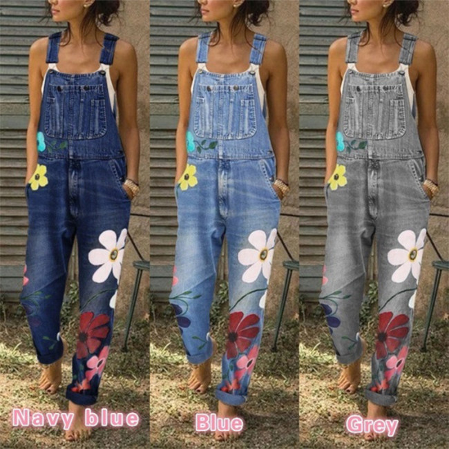 Summer Fashion Blue Overalls Jeans For Women