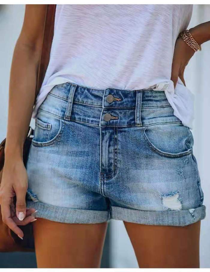 Fashion All-Matching Slimming Denim Casual Shorts for Women