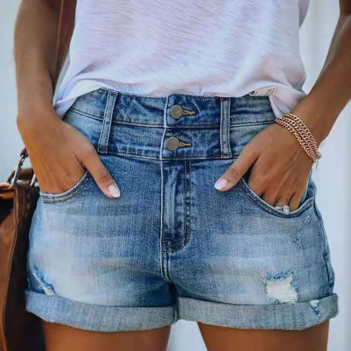 Fashion All-Matching Slimming Denim Casual Shorts for Women