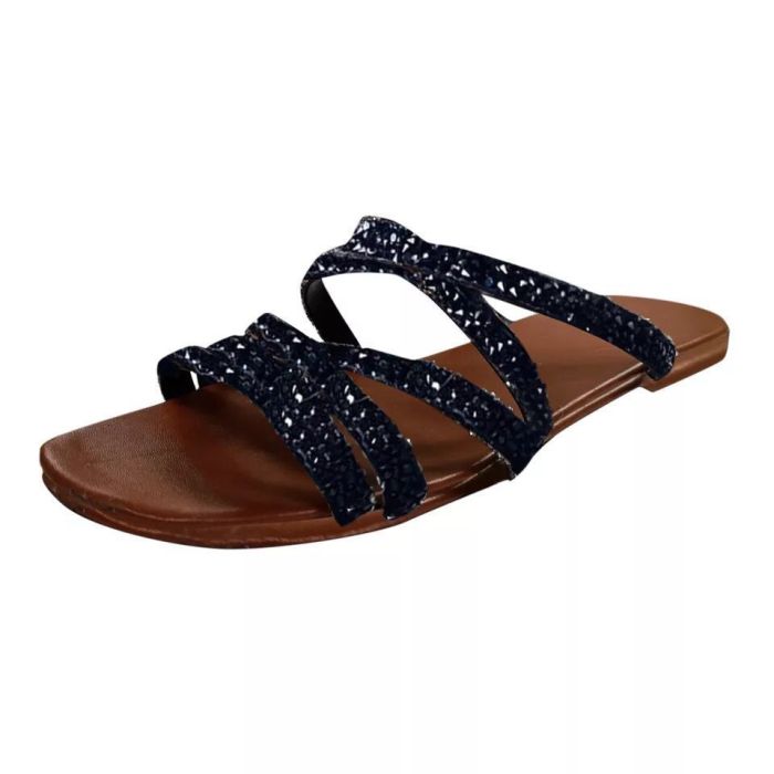 Summer Fashion Cross Strap Anti-slip Flat Casual Sandals