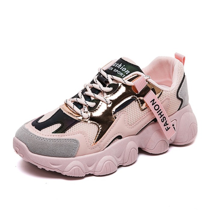 New Women's Breathable All-match Casual Thick-soled Sneakers