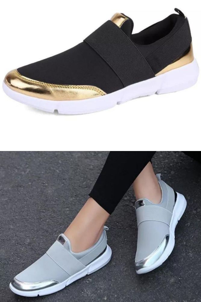 Sporting Casual Women Slip-On Well-Ventilated Sneakers