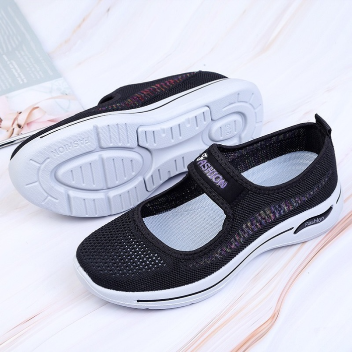 New Women Flats Spring Summer Ladies Mesh Flat Shoes Women Soft Breathable Sneakers