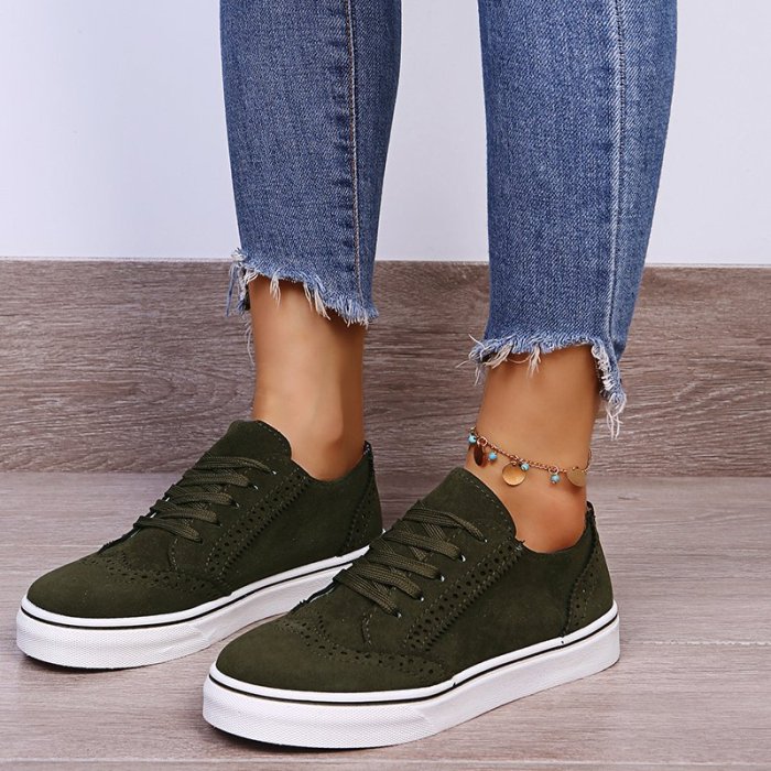 Women's Fashion Single Lace Up Casual Breathable Sneakers