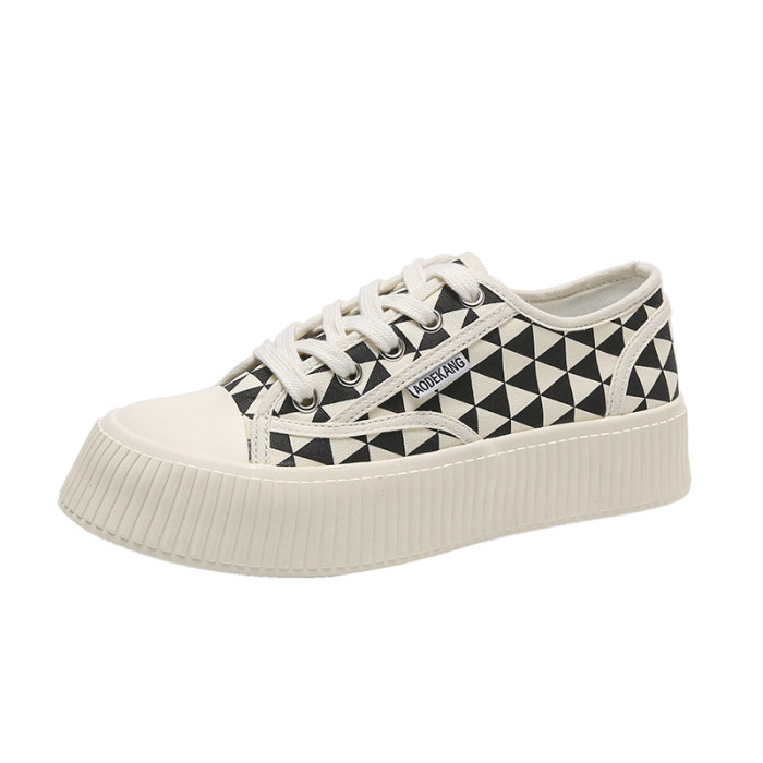 New Women's Shoes All-match Casual Canvas Muffin Shoes
