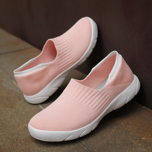 Spring/Autumn Shoes for Women Fashion Sneakers Stretch Fabric Slip-on Platform Shoes Casual Socks Shoes Women