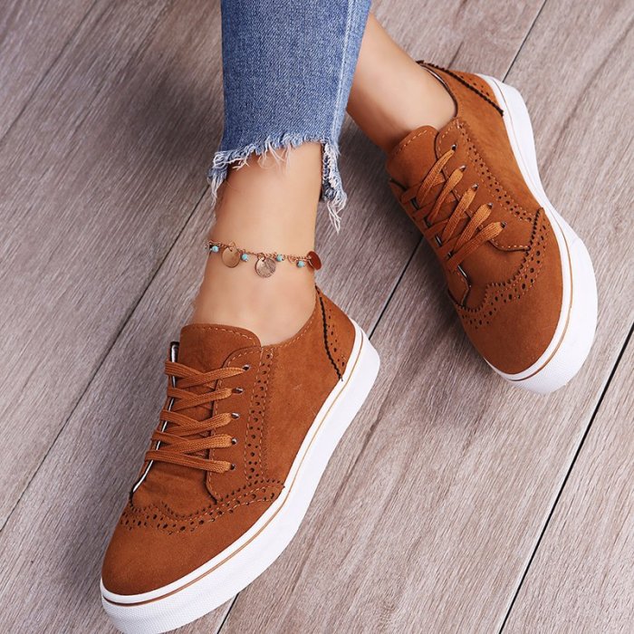 Women's Fashion Single Lace Up Casual Breathable Sneakers