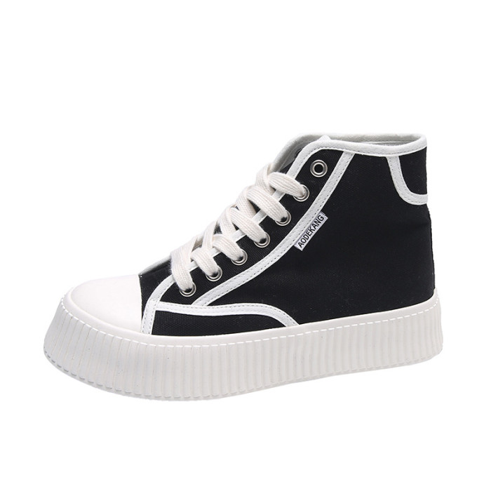 Comfortable Casual High-top Shell Head Small Fragrance StyleCanvas Shoes