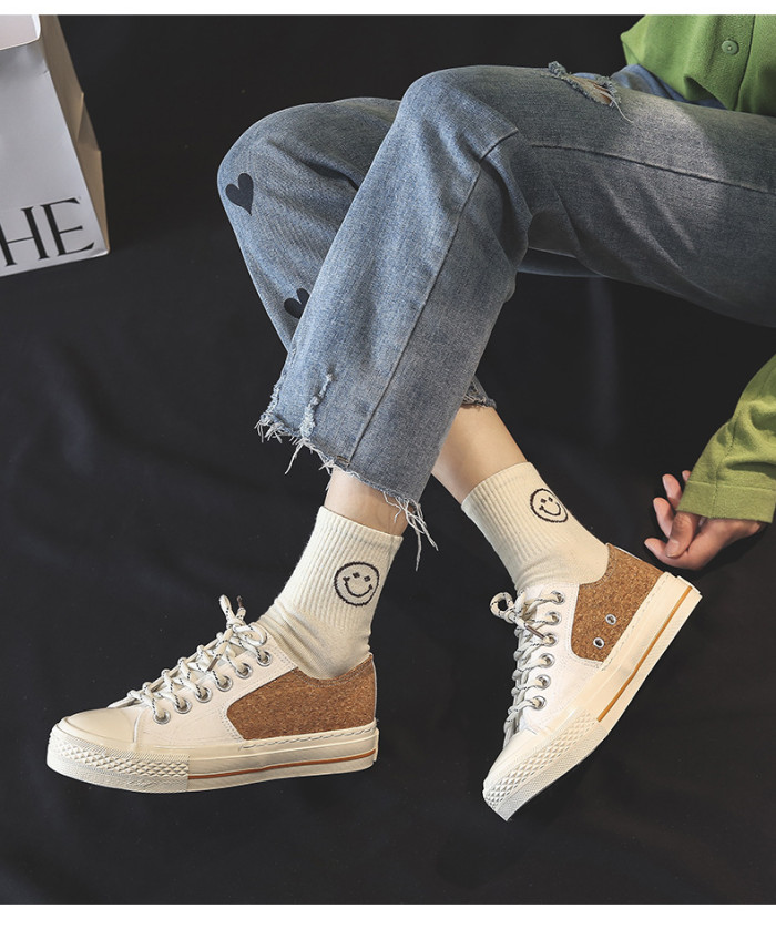 New Fashion Lace Up Casual Canvas Shoes