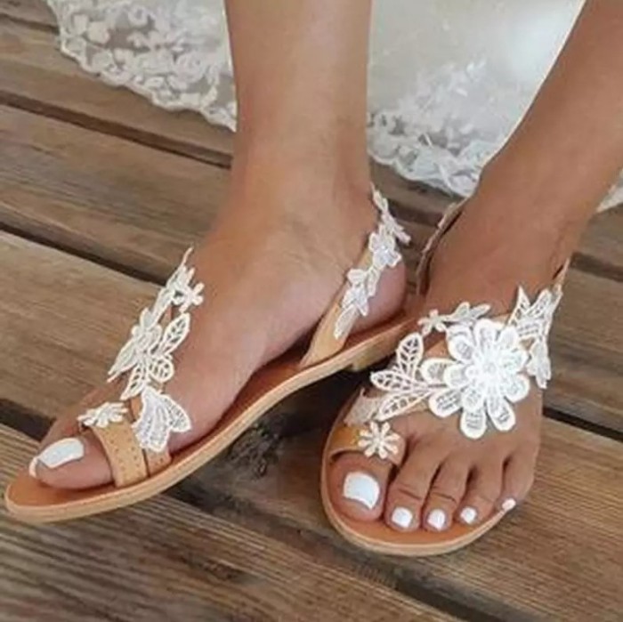 Summer New Style Flower Women's Flat Sandals