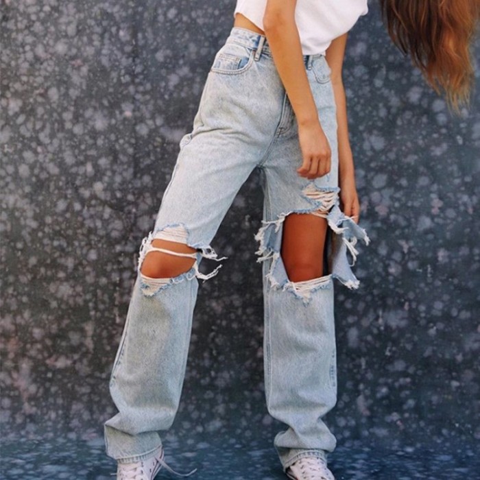 Women Streetwear Harajuku Hip Hop Casual Loose Jeans