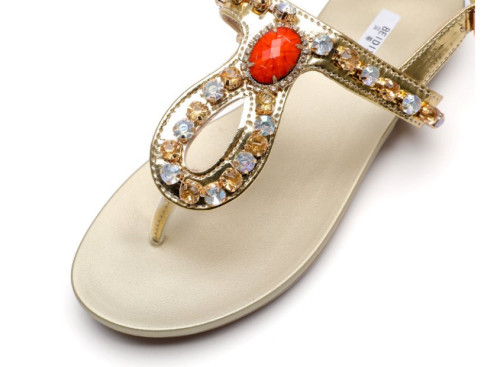 Summer Sandals Women T-strap Flip Flops Thong Flat Sandals