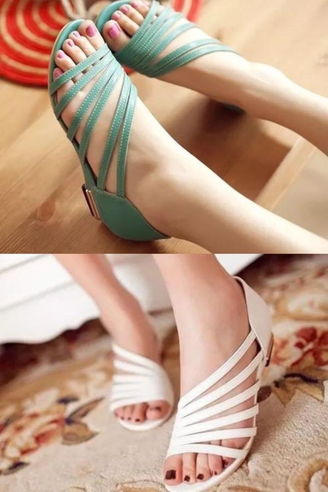 High Quality Summer Women Solid Square Heel Sandals