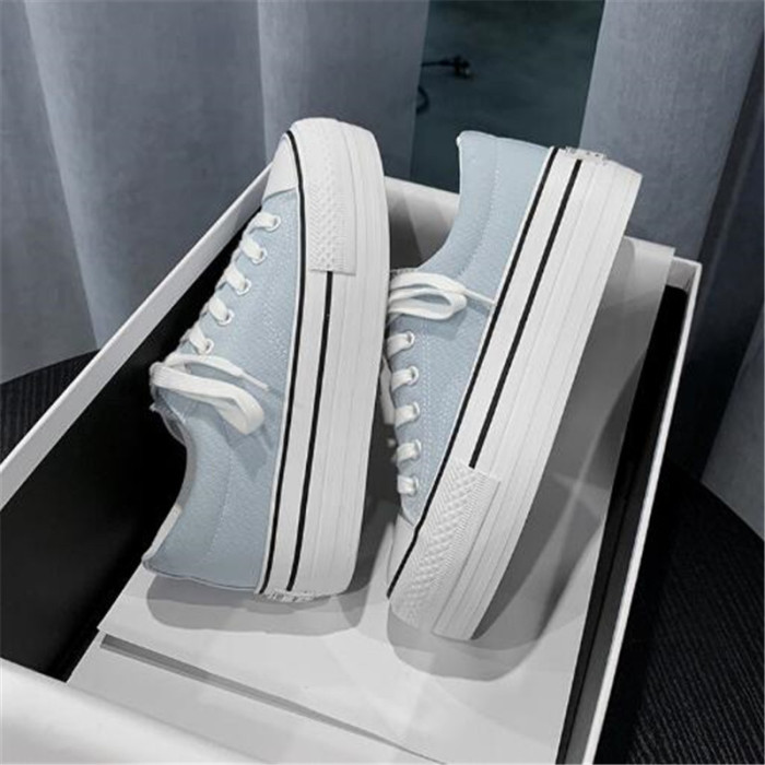 New Fashionable Thick Bottom Non-slip Breathable Light Canvas Shoes