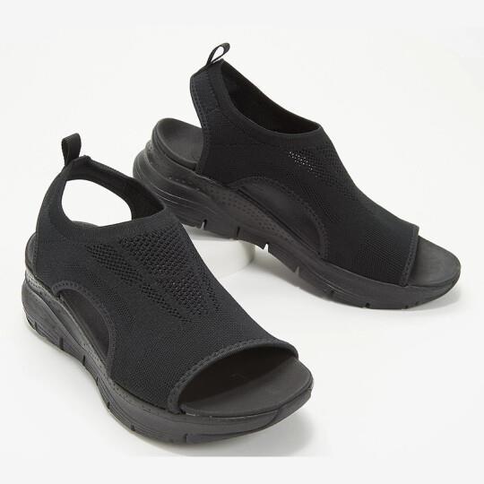Summer New Mesh Comfort Casual Wedges Solid  Sandals