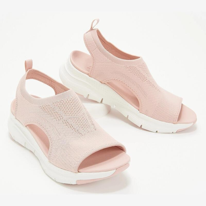 Summer New Mesh Comfort Casual Wedges Solid  Sandals