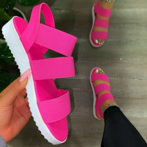 Women Sandals Summer Shoes Casual Slip On Ladies Flats Woman Fashion Platform Candy Color