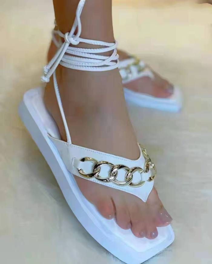 Summer Women Sandals  Flat Casual Shoes Bead Slip on Sandalias Sexy Flip-Flop Ladies Shoes