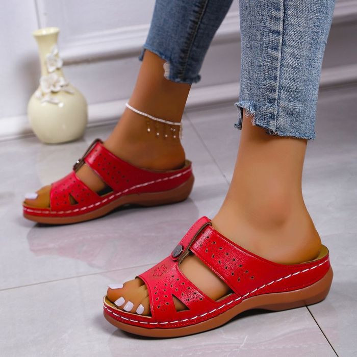 Fashion Casual Wedge Heel Large Size Flip Flop Women's Platform Slippers