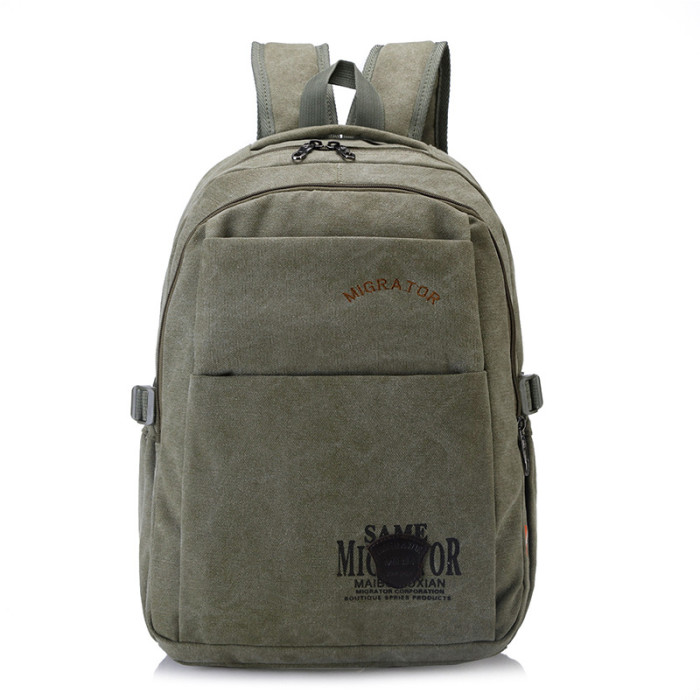 Student Large-capacity Washed Canvas Backpack