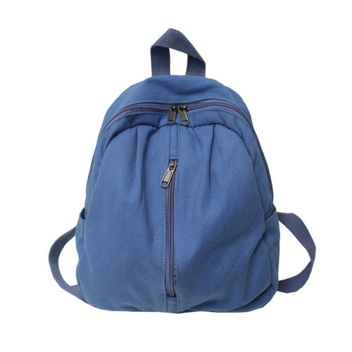 Solid Casual For Teenage Schoolbag Canvas Bagpack
