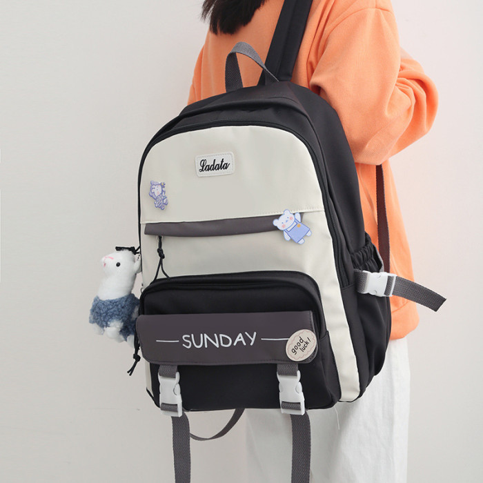 Fashion Women Waterproof Backpack For Teenager Large Capacity Cute Nylon Bag