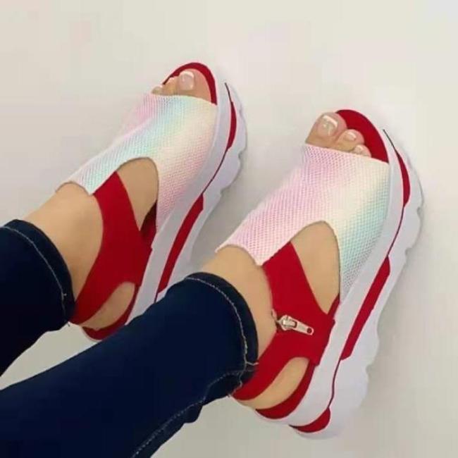 New Plus Size Fashion Women Wedge Sandals